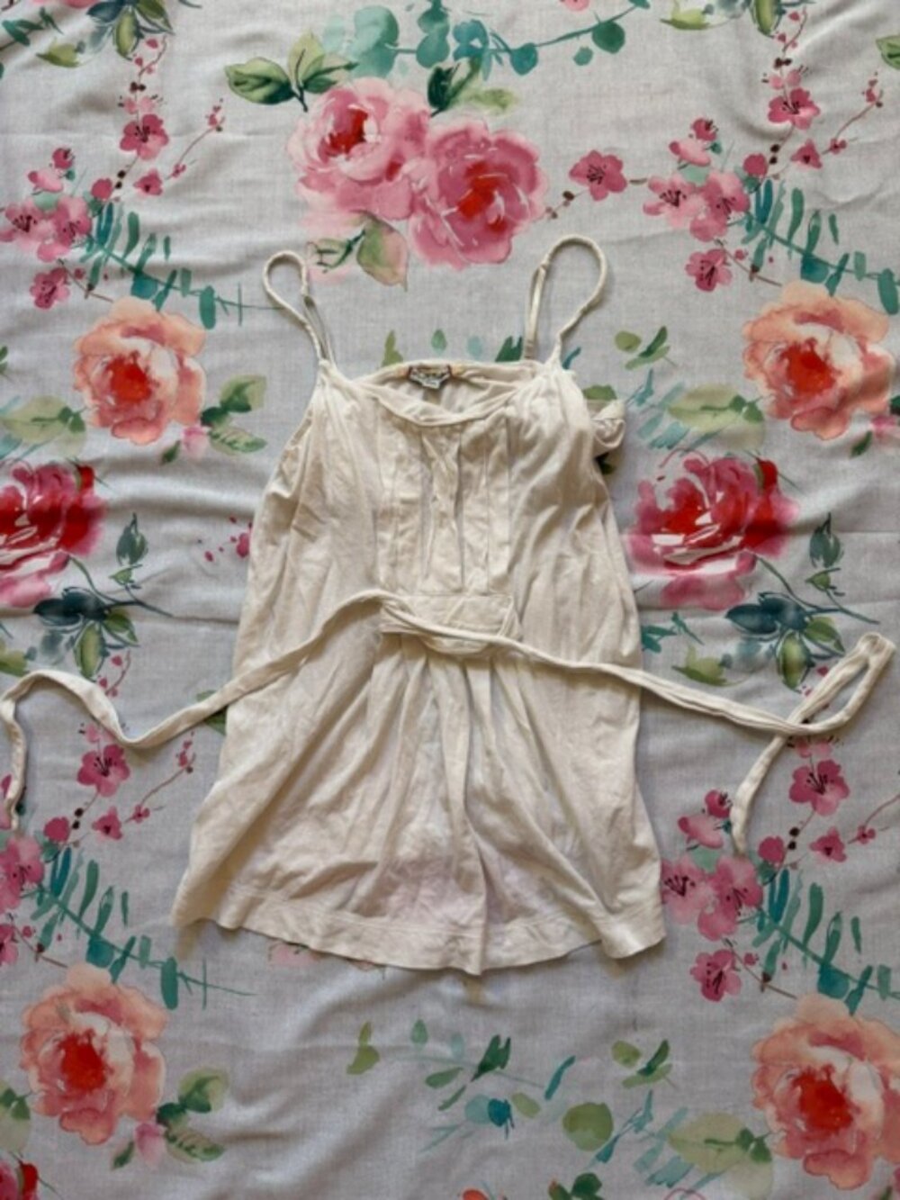 White American Eagle Tie-Waist Tank Top